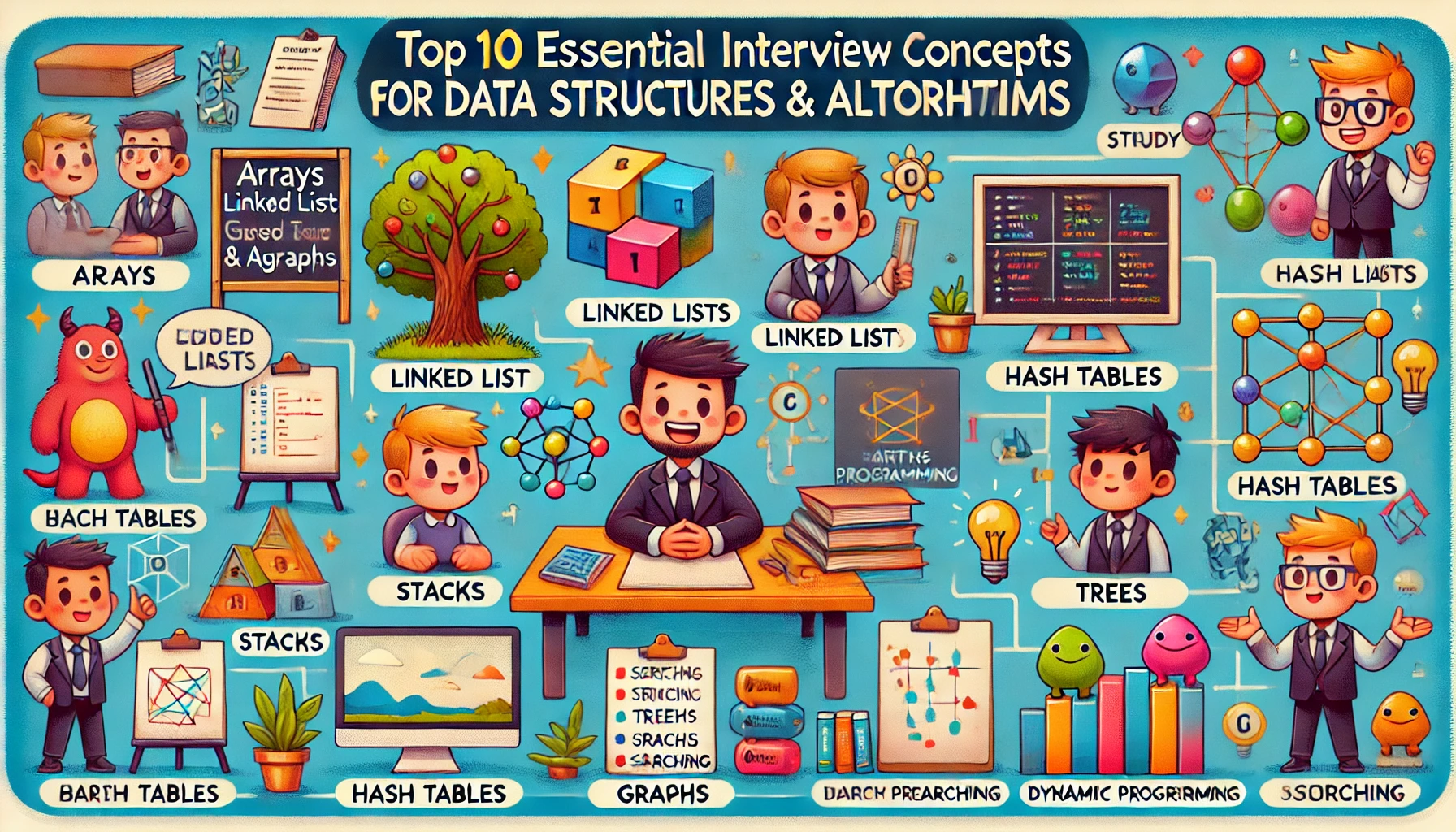 Top 10 Essential Coding Interview Concepts for Data Structures & Algorithms